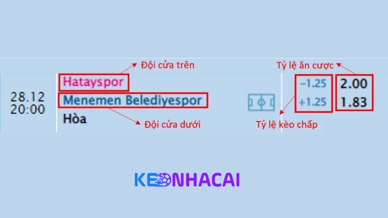 Bảng kèo đội Hatayspor và Menemen Belediyespor